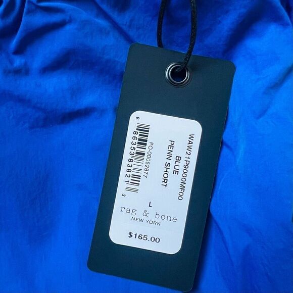 RAG & BONE Penn Pull-On Shorts, Relaxed Fit, Size Large (14/16), Blue, NWT‎ - Picture 11 of 11